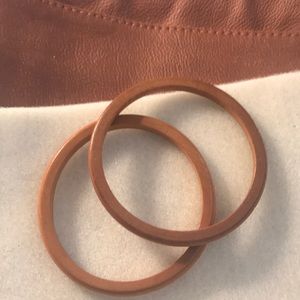 Vintage wooden bangle bracelets